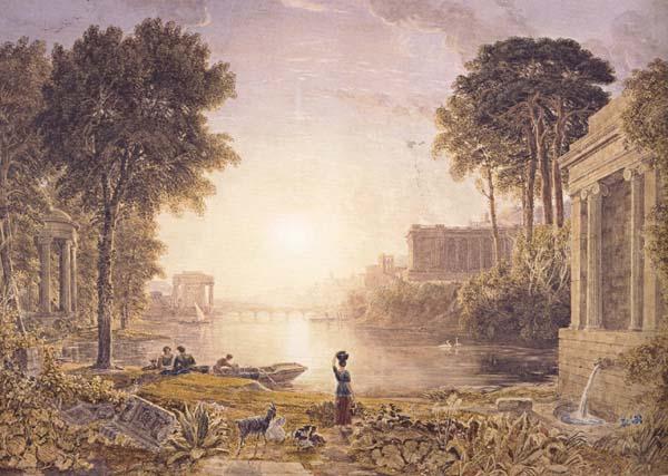 George Barret Classical Landscape Sunset (mk47) China oil painting art